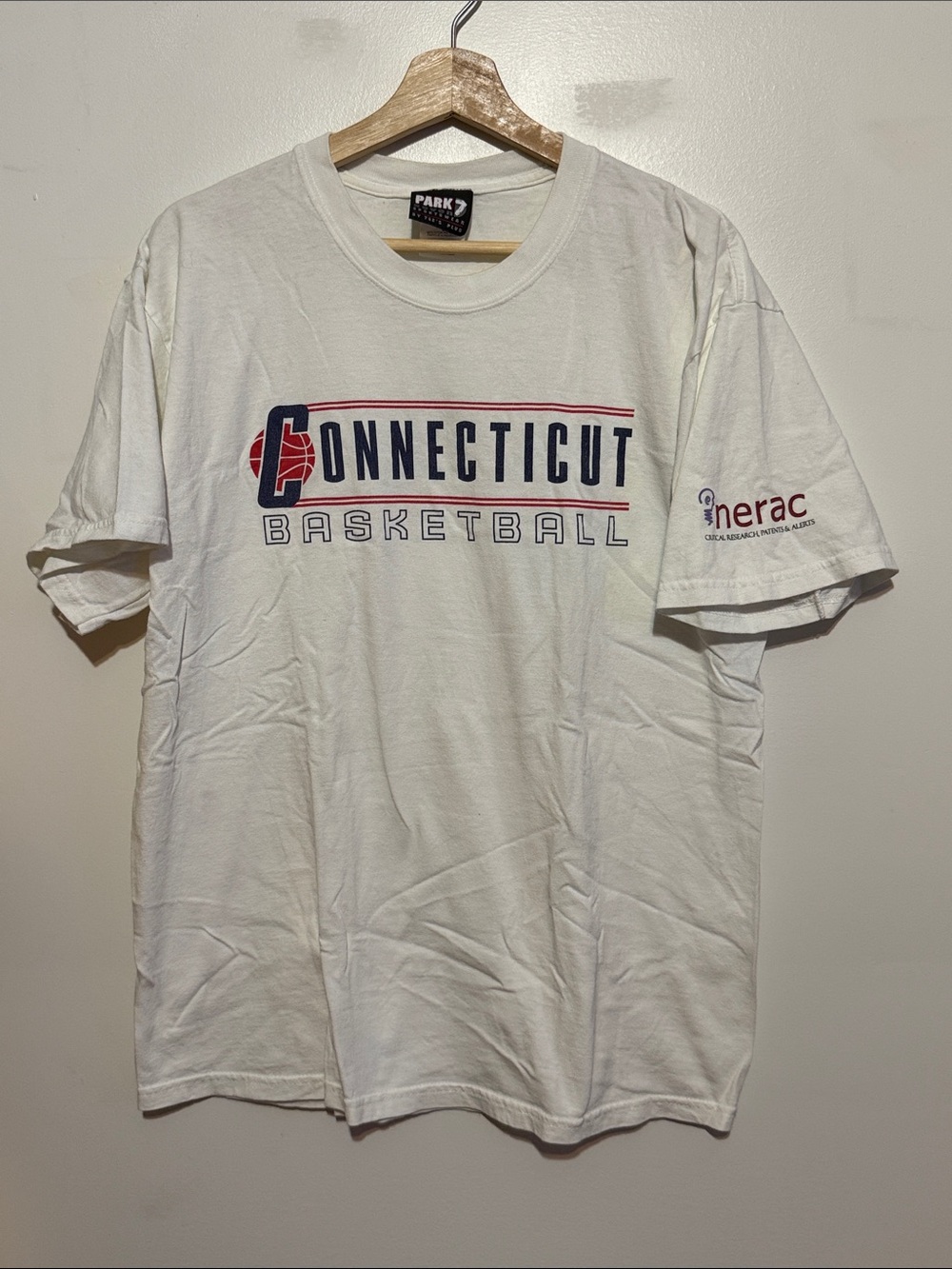 Vintage UConn Connecticut Basketball White Graphic Tee